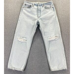 Agolde Light Wash Distressed cropped Jeans